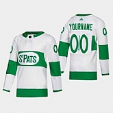 Men's Toronto Maple Leafs Custom Toronto St. Pats Road Authentic Player White Jersey,baseball caps,new era cap wholesale,wholesale hats